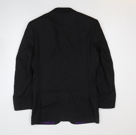 Marks and Spencer Mens Black Polyester Jacket Blazer Size 38