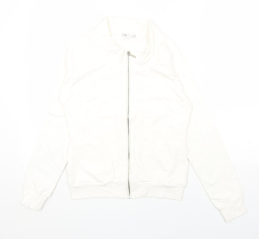 OODJI Womens White Jacket Size 6 Zip