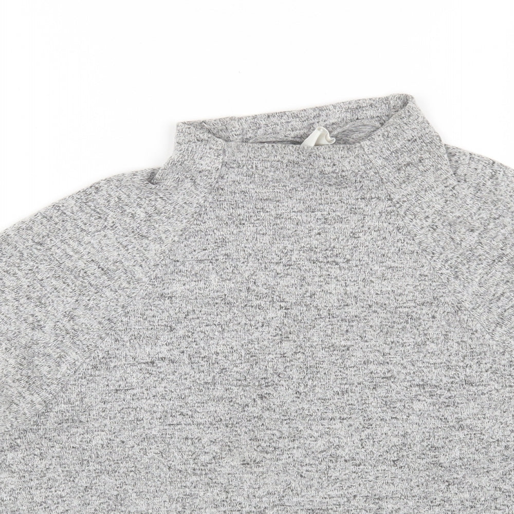 H&M Womens Grey Roll Neck Viscose Pullover Jumper Size S