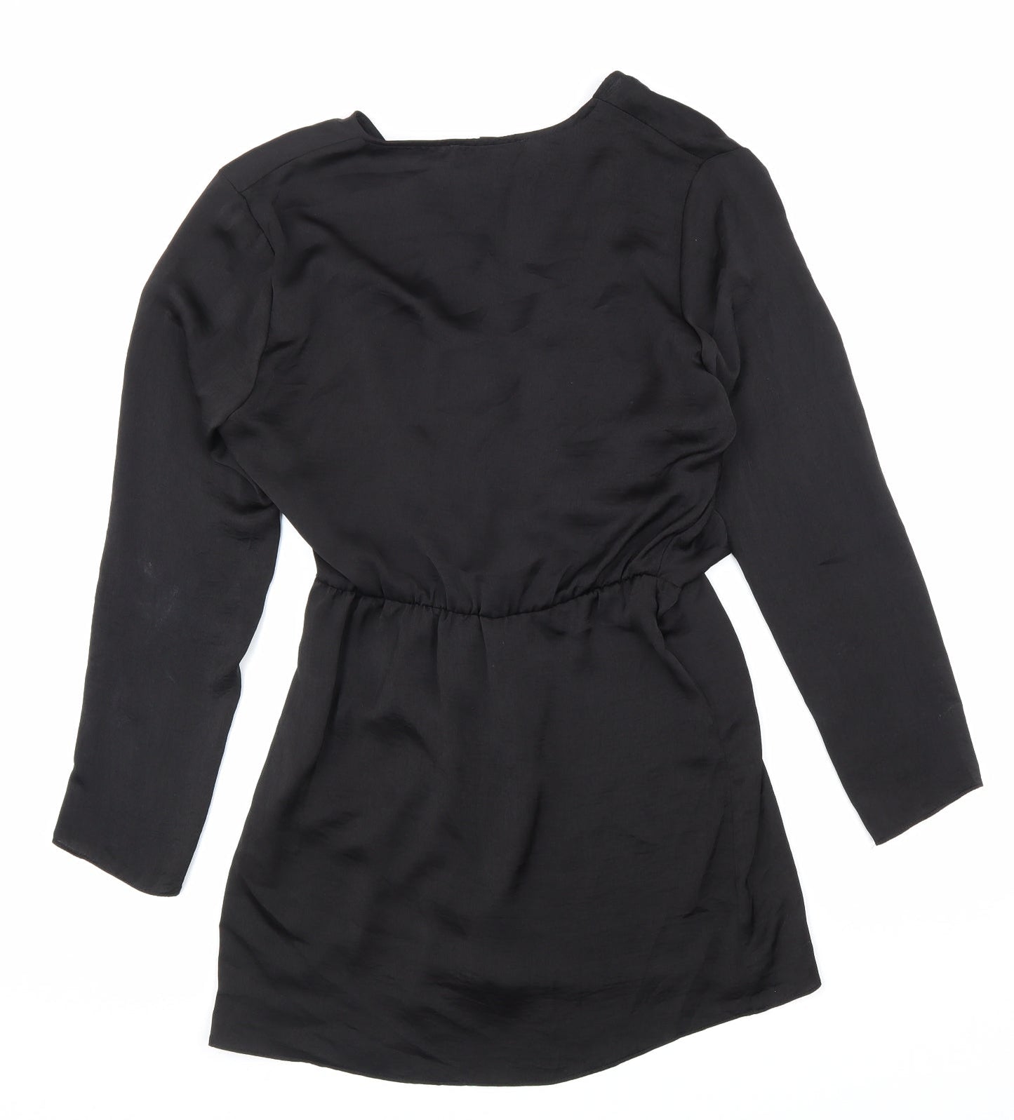 Missguided Womens Black Polyester Mini Size 10 Sweetheart Zip