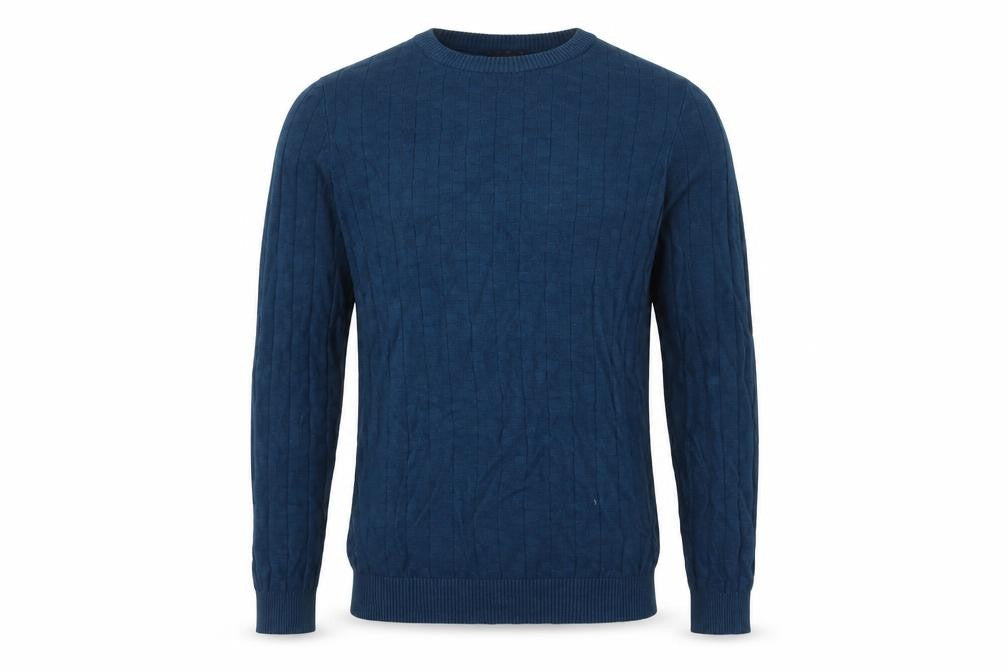 Burton Mens Blue Round Neck Viscose Pullover Jumper Size XS
