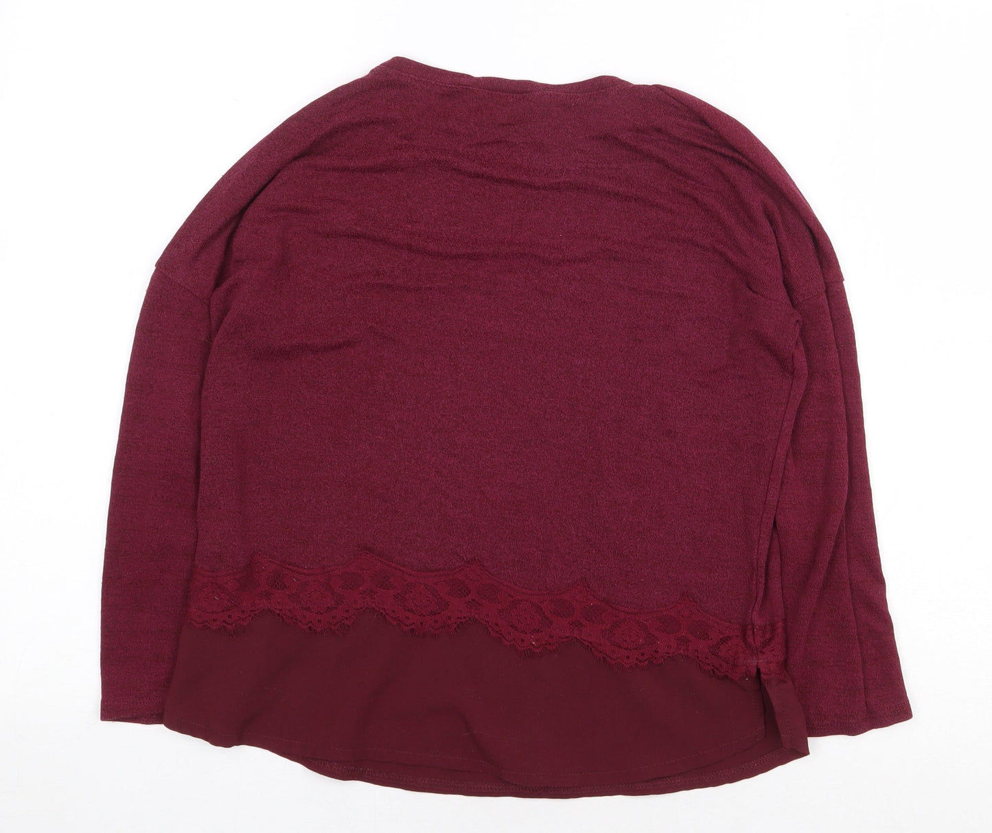 River Island Girls Purple Polyester Basic Blouse Size 11-12 Years Round Neck Pullover