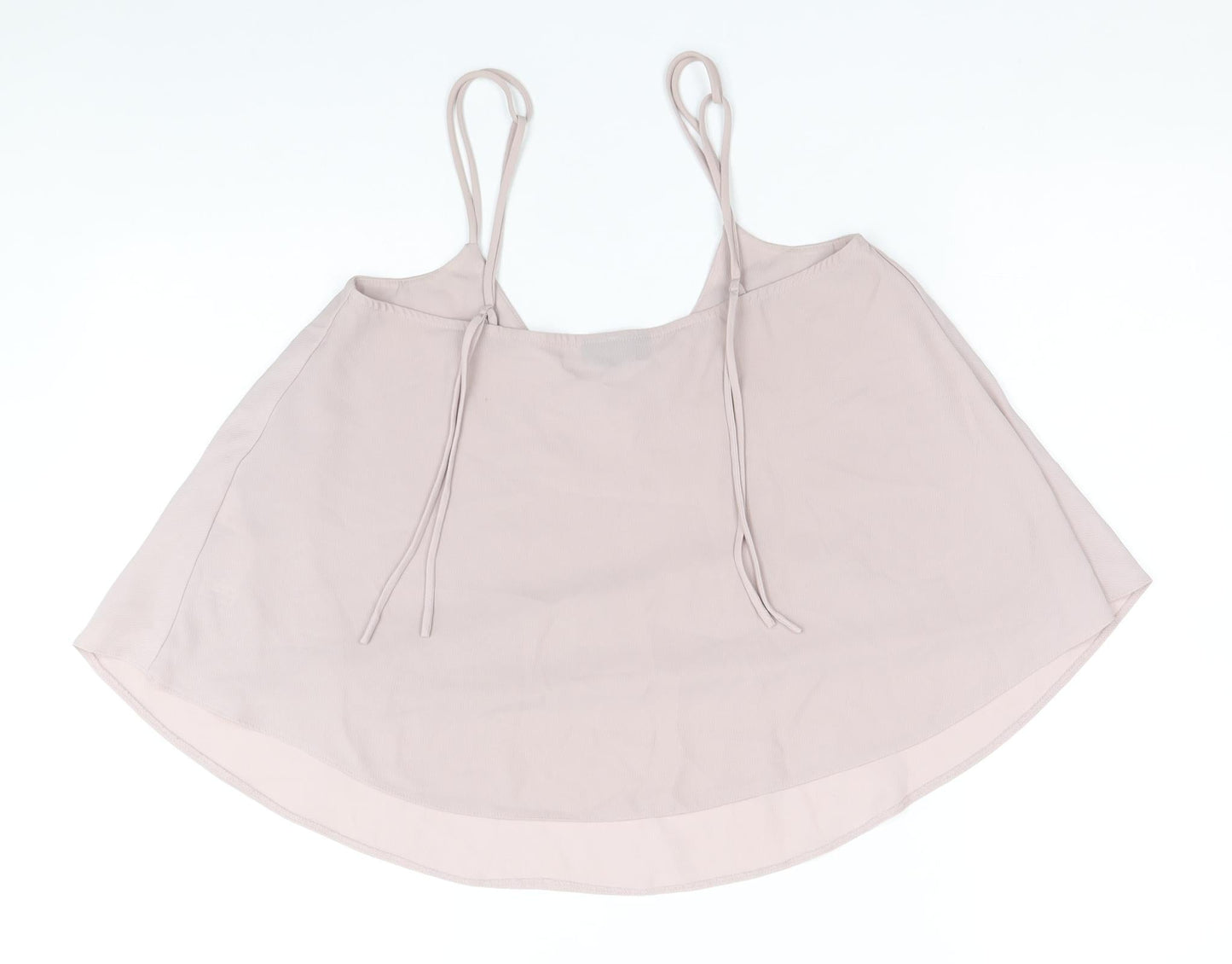 Topshop Womens Purple Polyester Cropped Tank Size 6 V-Neck