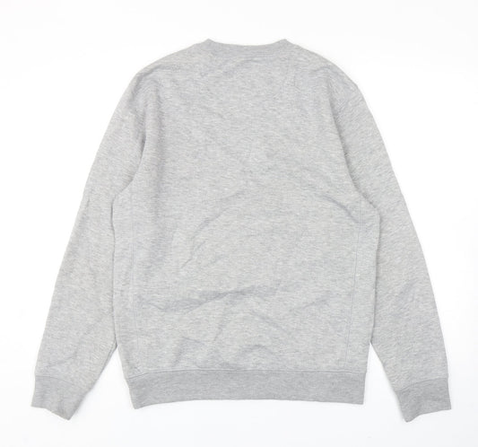 Easy Mens Grey Polyester Pullover Sweatshirt Size M