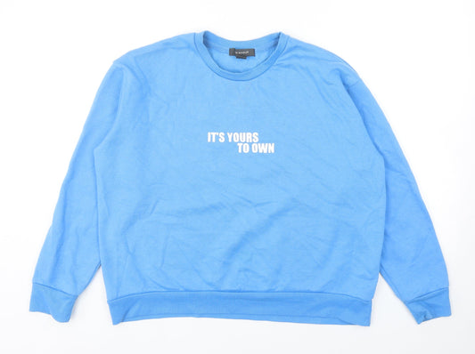 Primark Womens Blue Cotton Pullover Sweatshirt Size M Pullover - Its Yours to Own