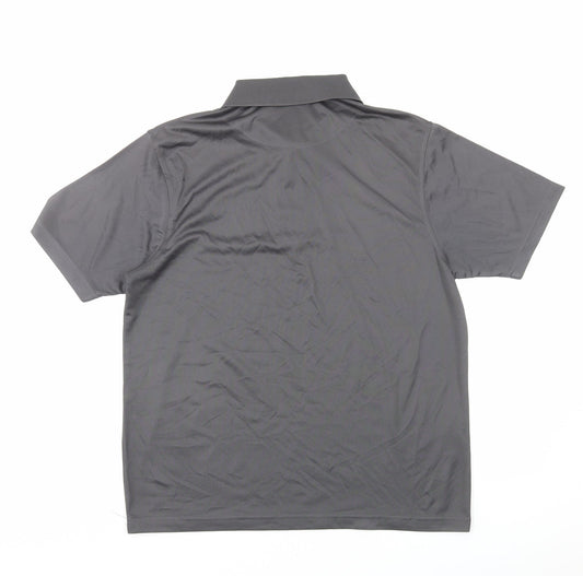 Stuburt Mens Grey Polyester Basic Polo Size M Collared Pullover