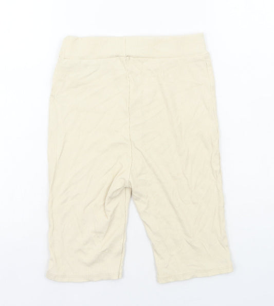 Preworn Womens Beige Viscose Compression Shorts Size S Regular Pull On