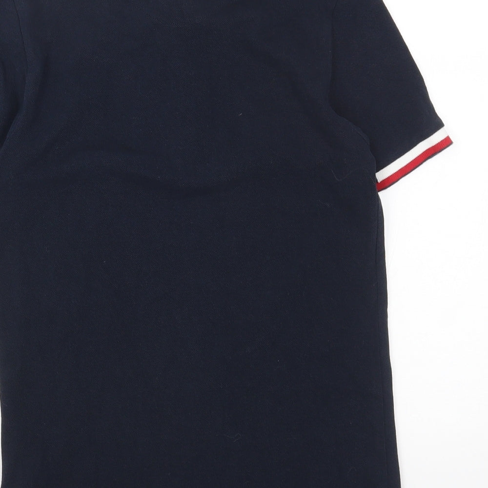 Nutmeg Boys Blue Cotton Basic Polo Size 10 Years Collared Button