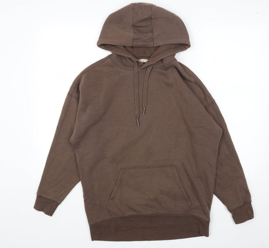 Primark Womens Brown Cotton Pullover Hoodie Size 2XS Pullover