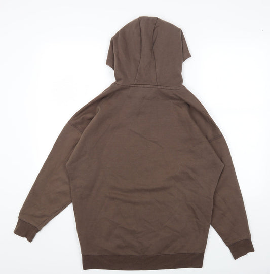 Primark Womens Brown Cotton Pullover Hoodie Size 2XS Pullover