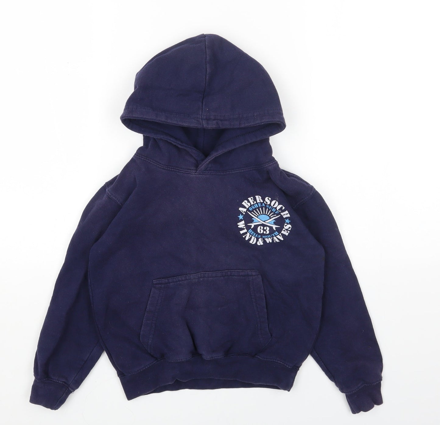 DISHER Boys Blue Cotton Pullover Hoodie Size M Pullover