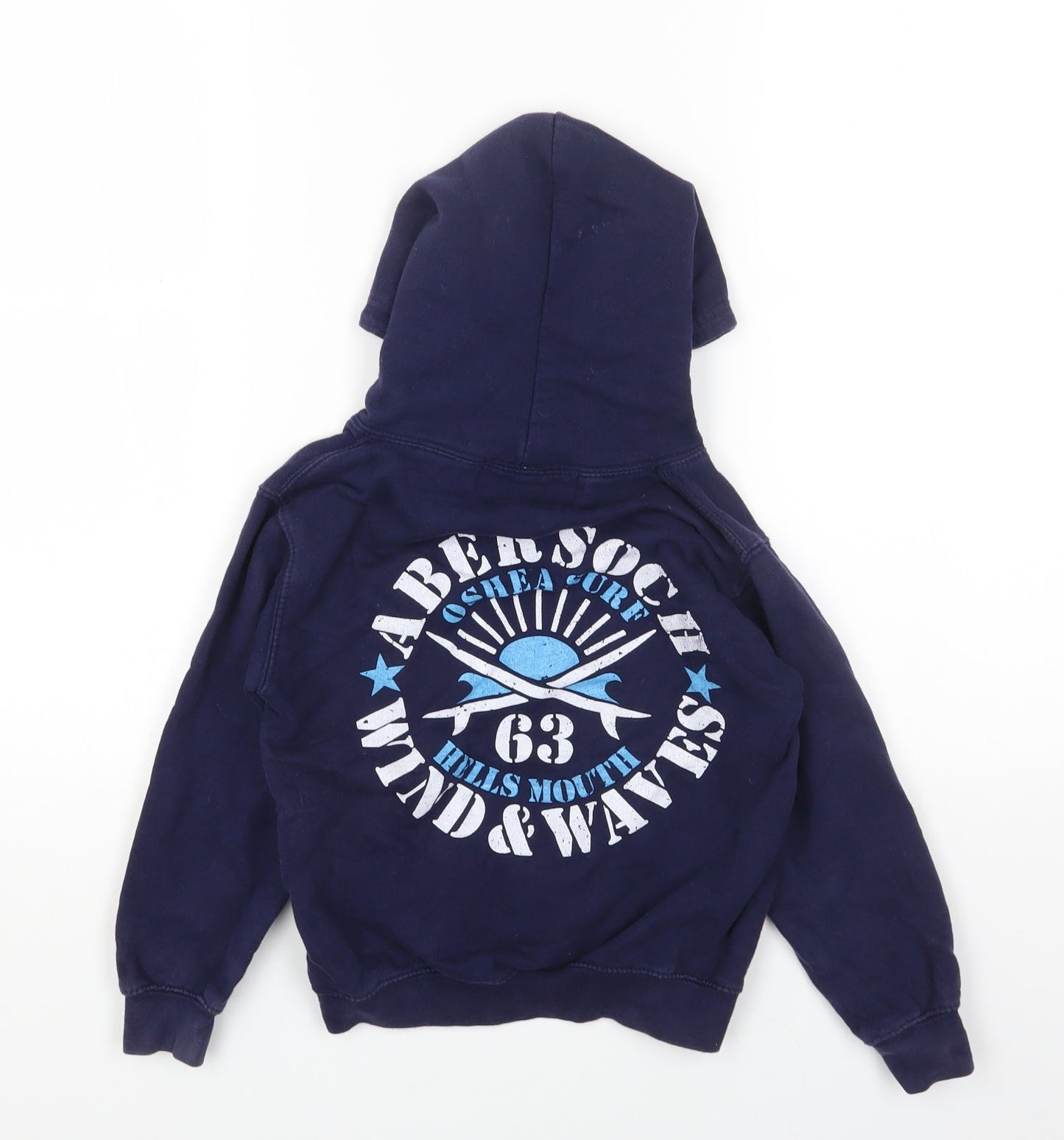 DISHER Boys Blue Cotton Pullover Hoodie Size M Pullover