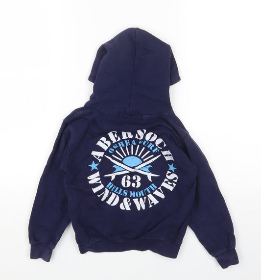 DISHER Boys Blue Cotton Pullover Hoodie Size M Pullover