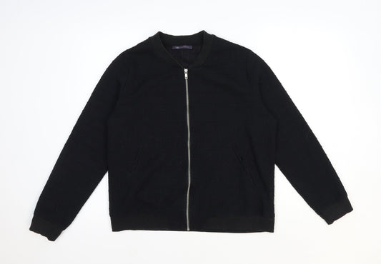 Marks and Spencer Womens Black Jacket Size 14 Zip