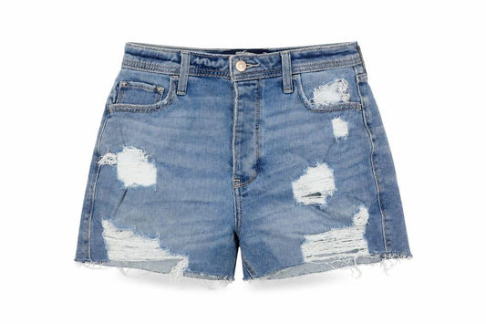 Hollister Womens Blue Cotton Cut-Off Shorts Size 27 in Regular Button