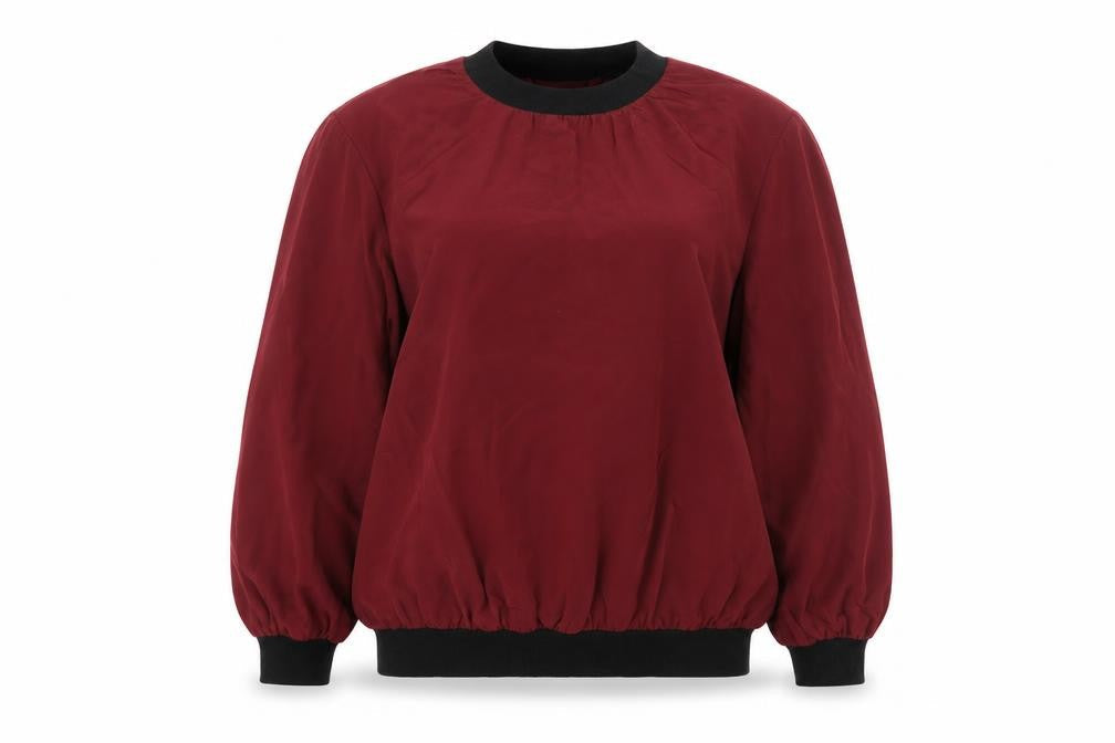ASOS Womens Red Round Neck Polyester Pullover Jumper Size 8