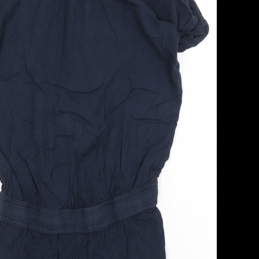 Lush Womens Blue Viscose Playsuit One-Piece Size 6 Button