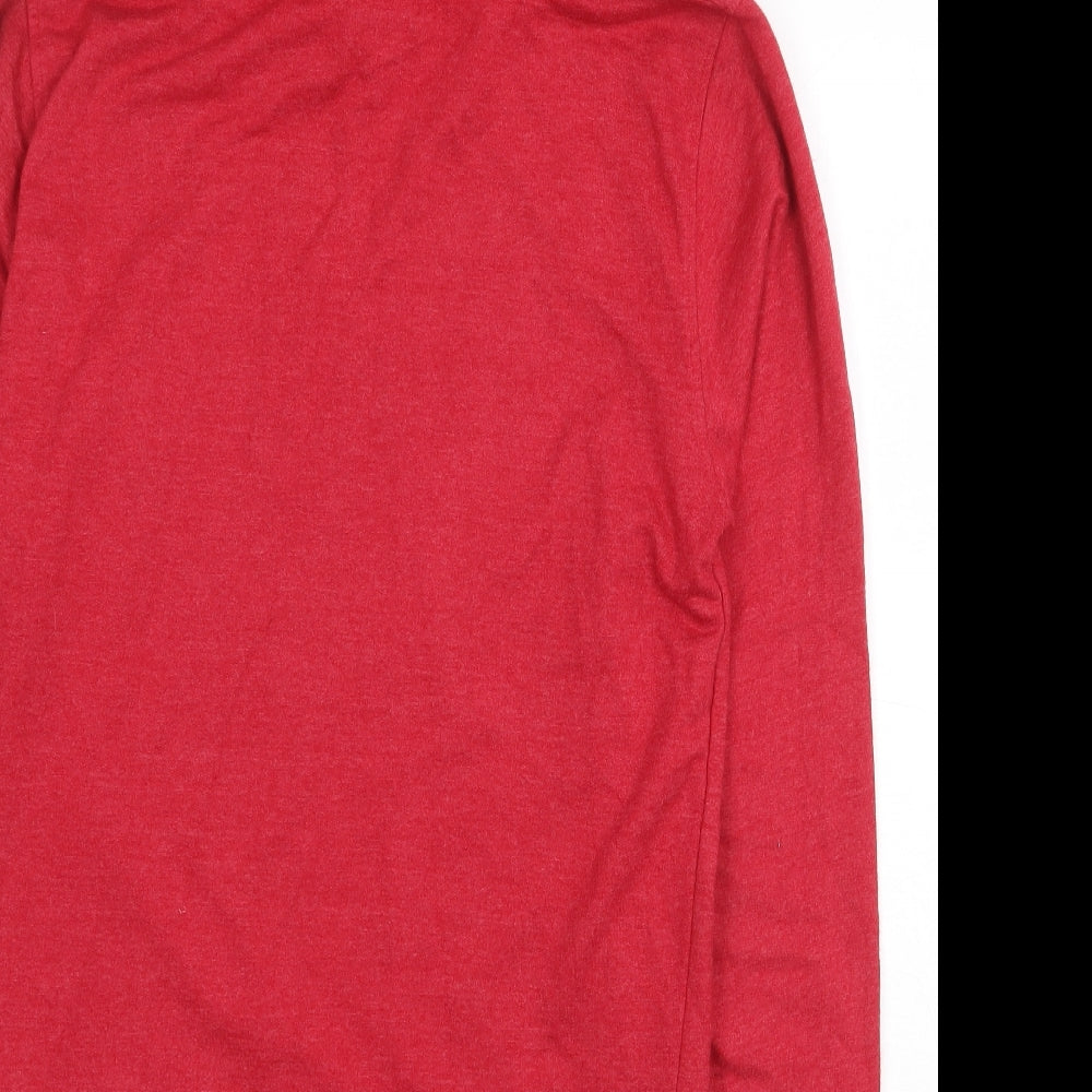 Disney Womens Red Cotton Pullover Hoodie Size XS Pullover - Mickey Mouse