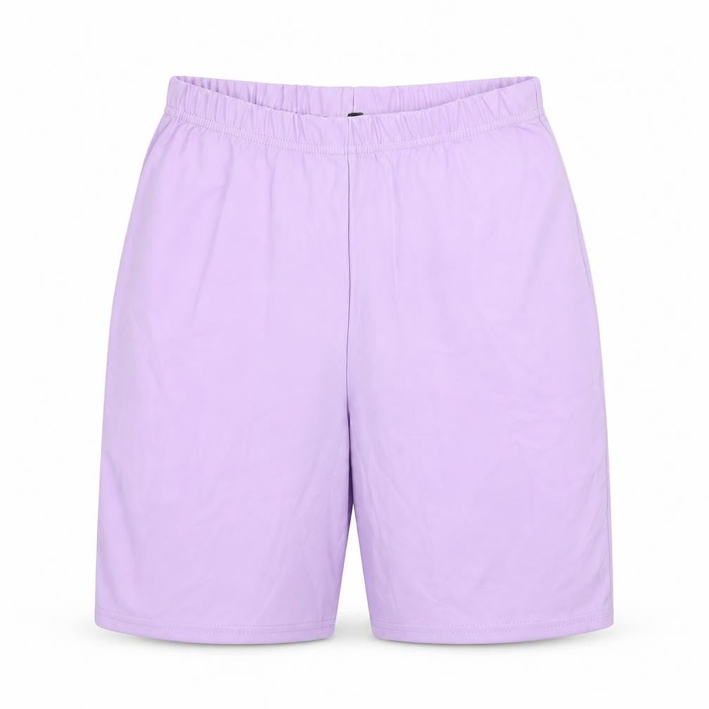 PRETTYLITTLETHING Womens Purple Polyester Compression Shorts Size 8 Regular Pull On