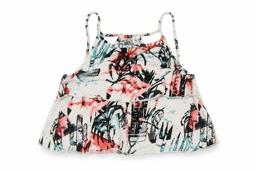 Gracia Girls Multicoloured Geometric Viscose Camisole T-Shirt Size 6 Years Scoop Neck Pullover