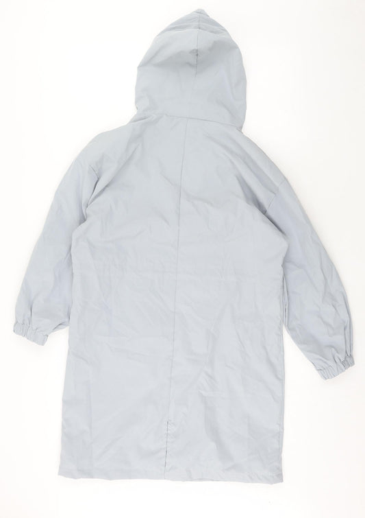 Paris Design Womens Blue Overcoat Coat Size M Button