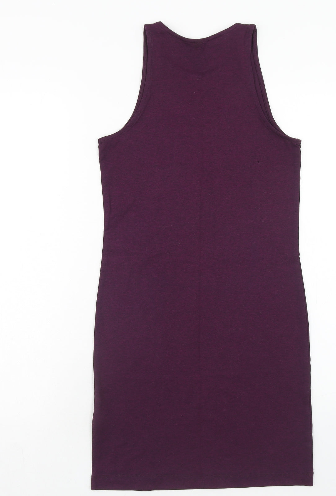 H&M Womens Purple Polyester Tank Dress Size S Round Neck Pullover