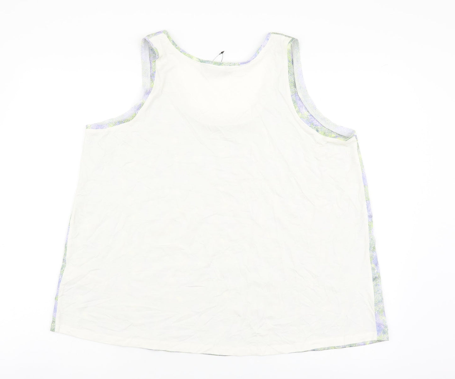 Marks and Spencer Womens Multicoloured Geometric Polyester Basic Blouse Size 14 Scoop Neck