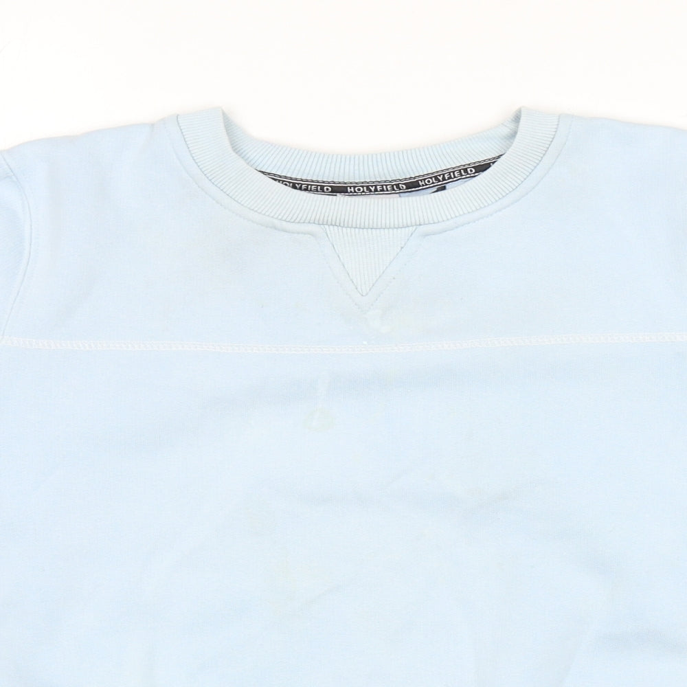 Holyfield Girls Blue Cotton Pullover Sweatshirt Size S Pullover