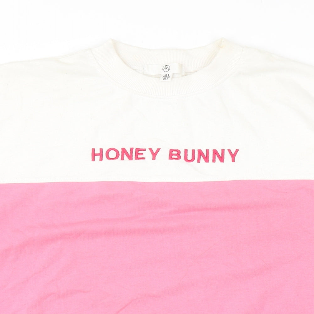 Missguided Womens Purple Colourblock Polyester Pullover Sweatshirt Size 8 Pullover - Honey Bunny