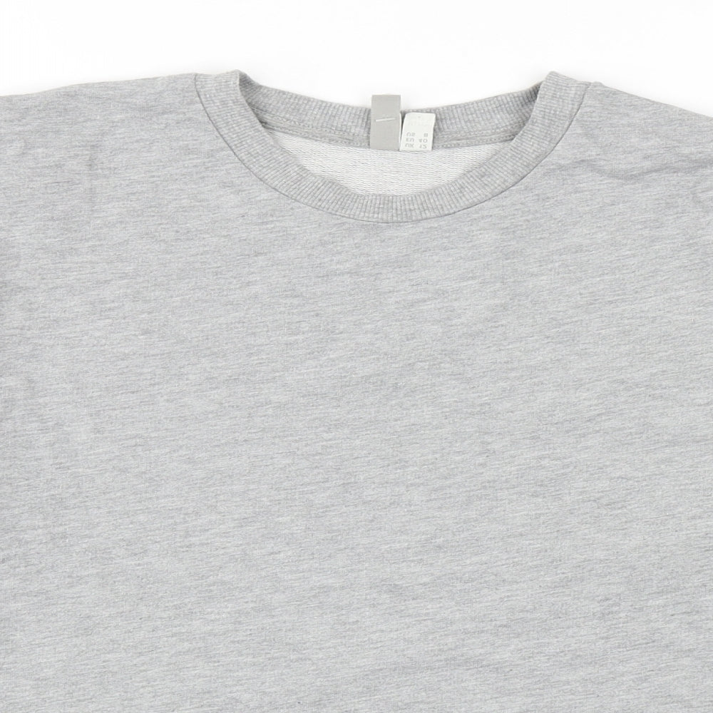 ASOS Womens Grey Cotton Pullover Sweatshirt Size 12 Pullover