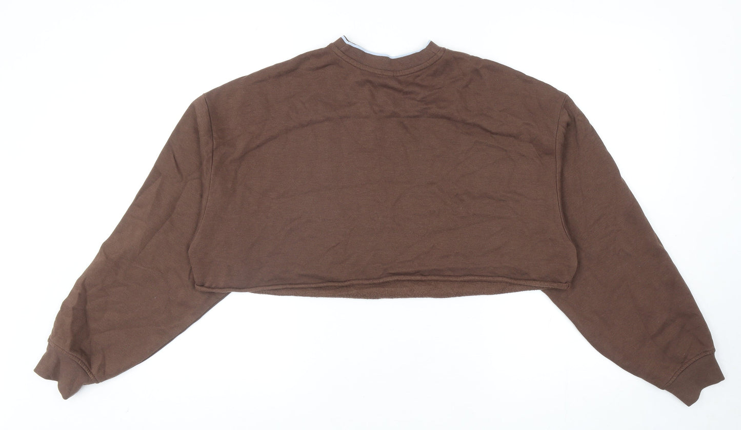 Divided by H&M Womens Brown Cotton Pullover Sweatshirt Size M Pullover - National Athletics