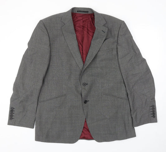 Marks and Spencer Mens Grey Viscose Jacket Blazer Size 44