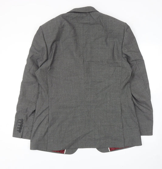 Marks and Spencer Mens Grey Viscose Jacket Blazer Size 44