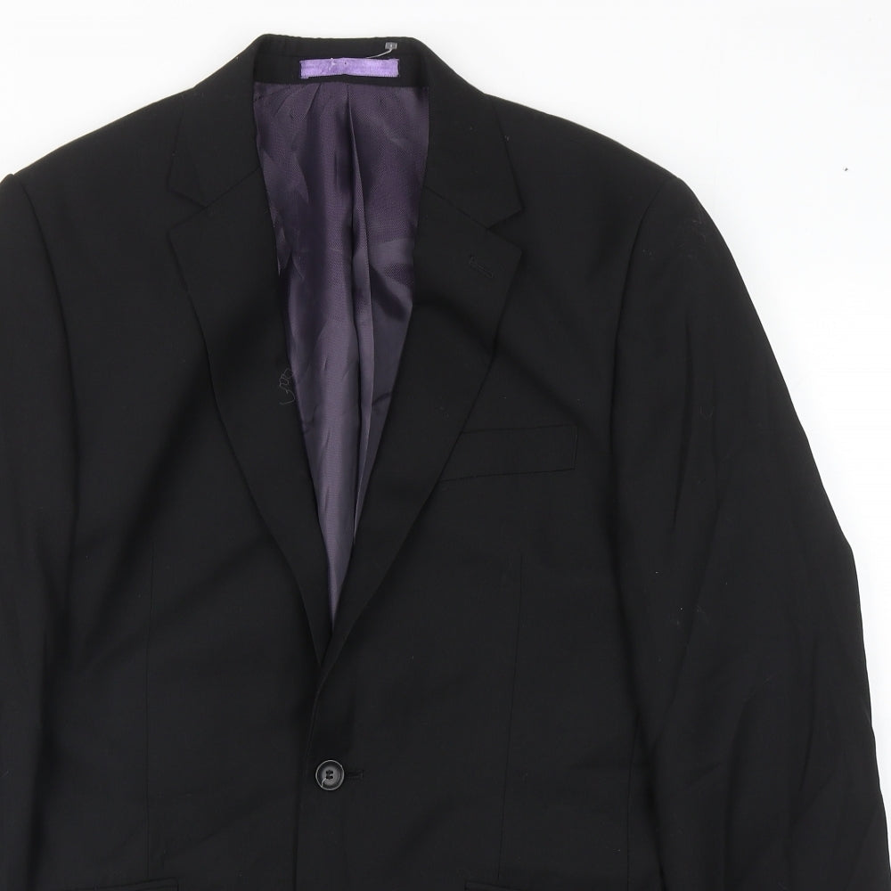 Burton Mens Black Viscose Jacket Blazer Size 38