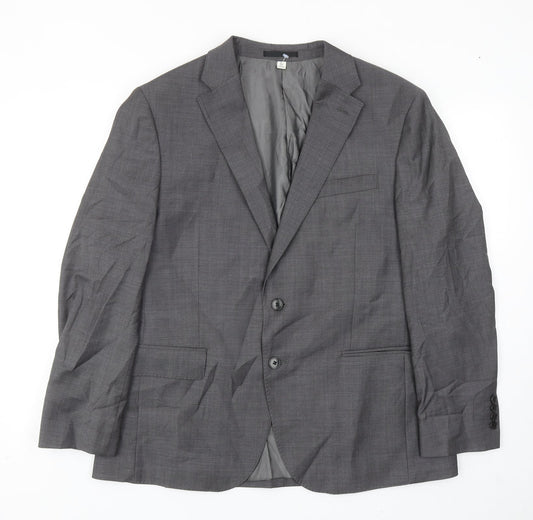 Marks and Spencer Mens Grey Wool Jacket Blazer Size 42