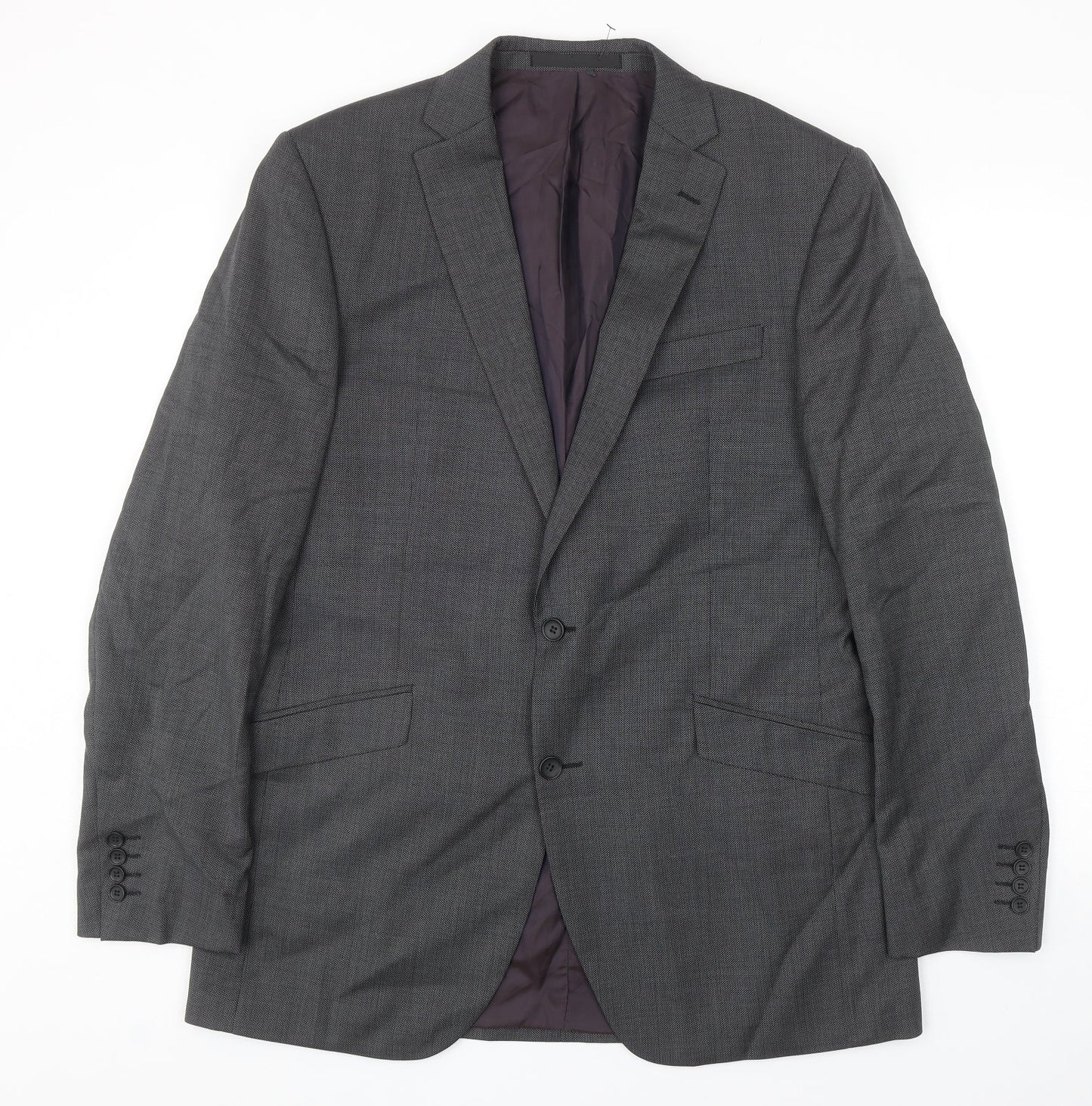 Marks and Spencer Mens Grey Wool Jacket Blazer Size 42