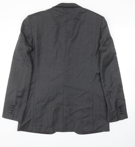 Marks and Spencer Mens Grey Wool Jacket Blazer Size 42