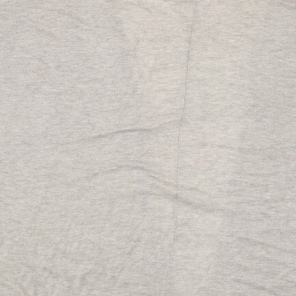 H&M Womens Beige Square Neck Cotton Cardigan Jumper Size M
