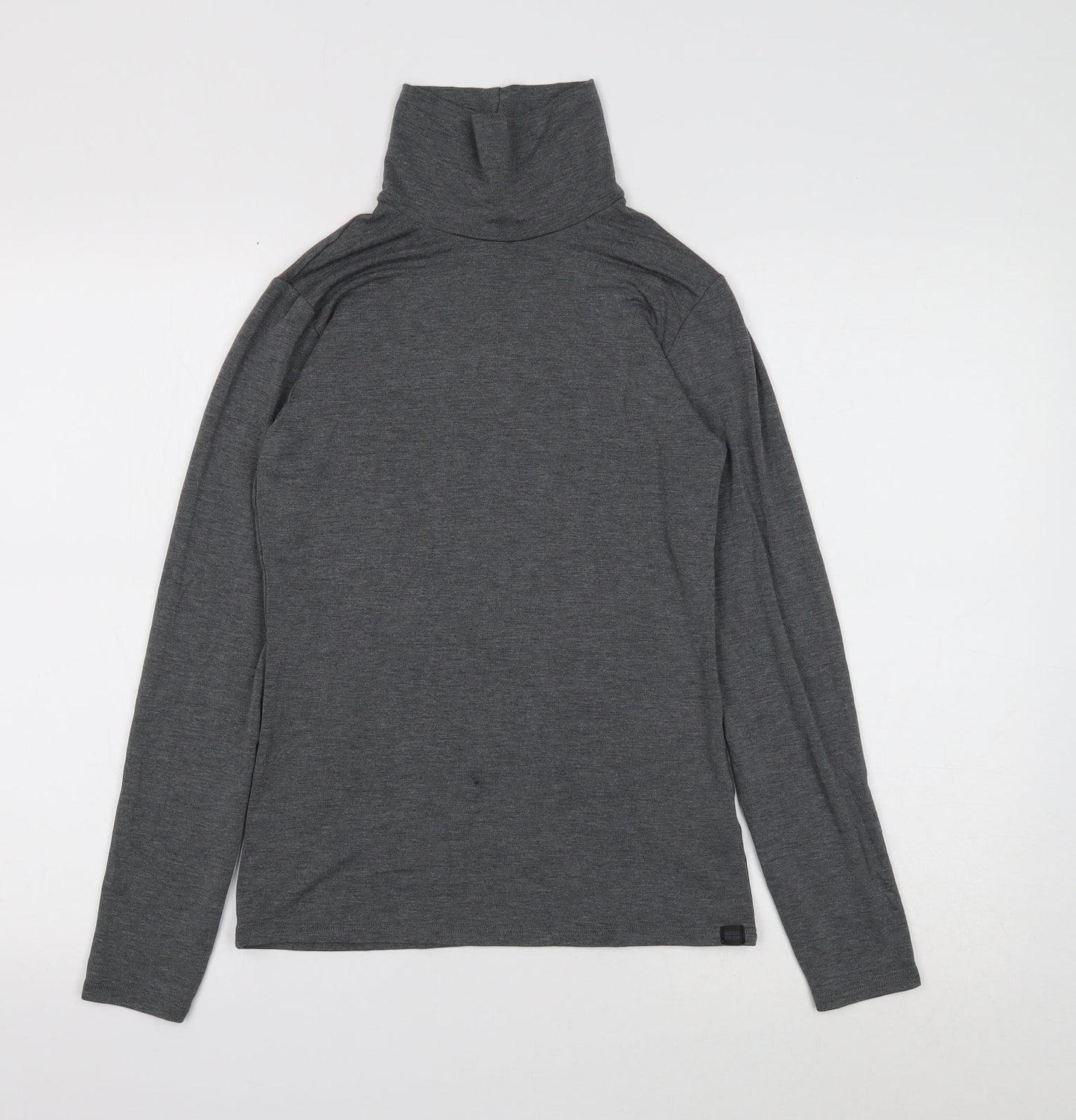 Preworn Womens Grey Round Neck Viscose Pullover Jumper Size M