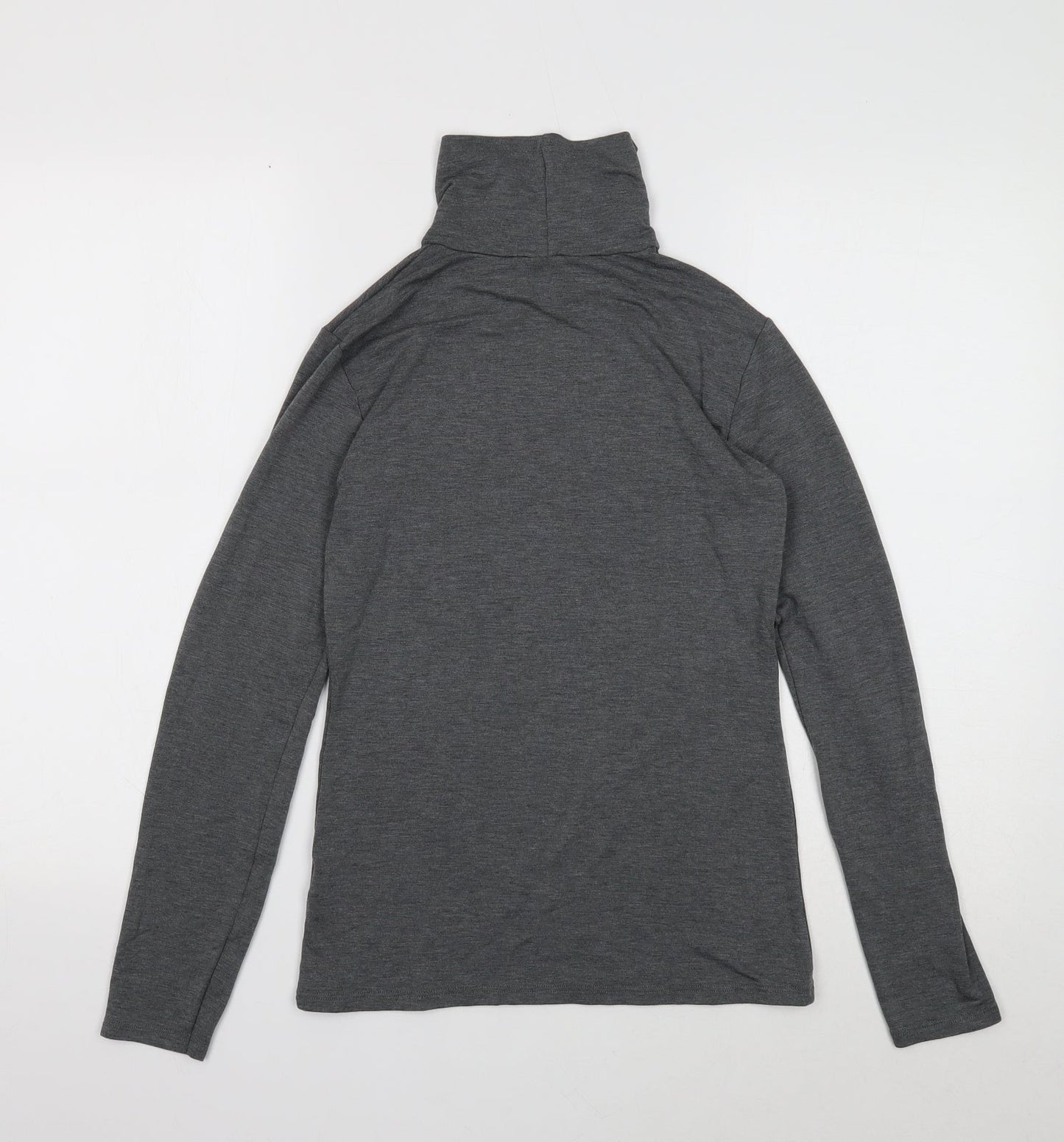Preworn Womens Grey Round Neck Viscose Pullover Jumper Size M