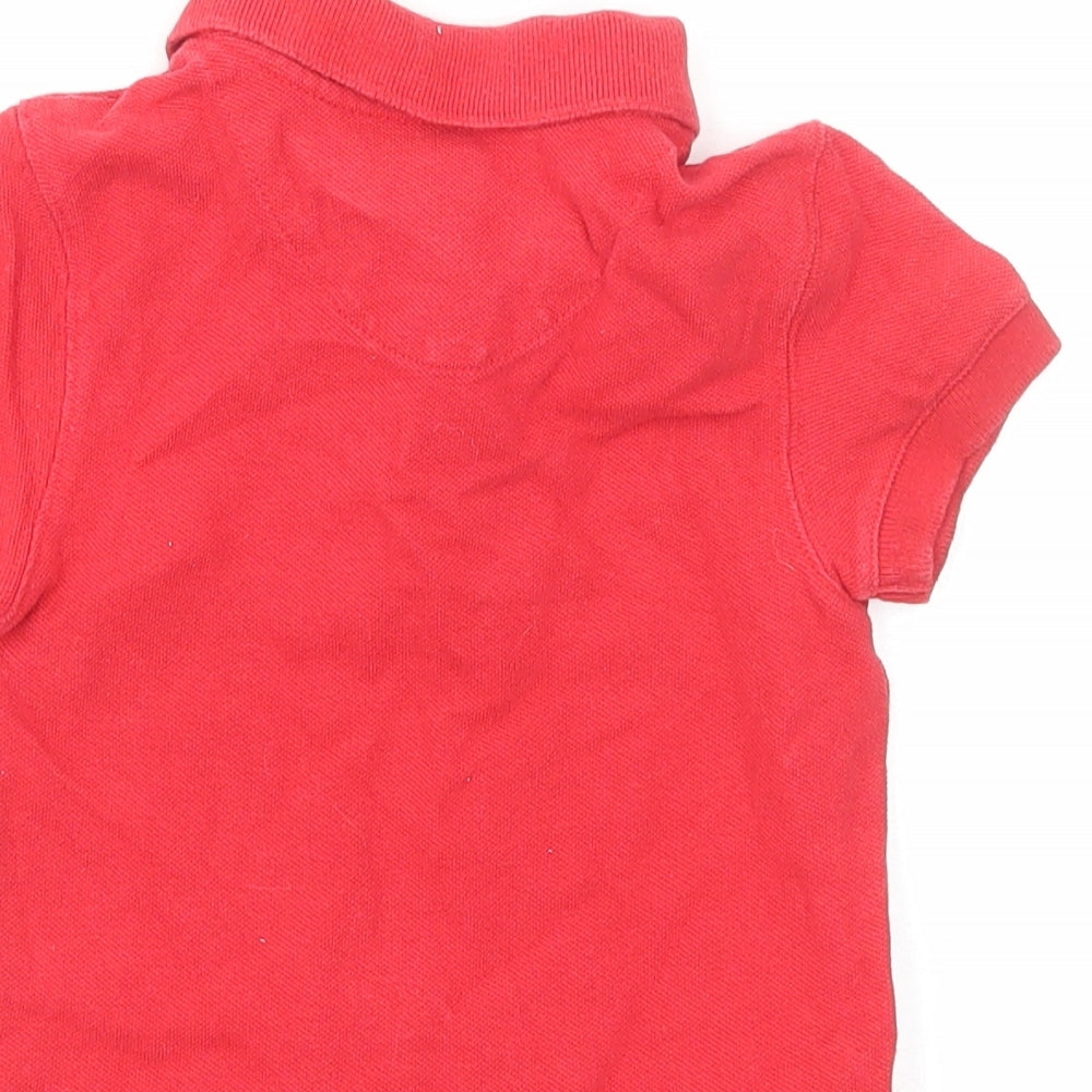 Gap Boys Red Cotton Basic Polo Size 6-9 Months Collared Pullover