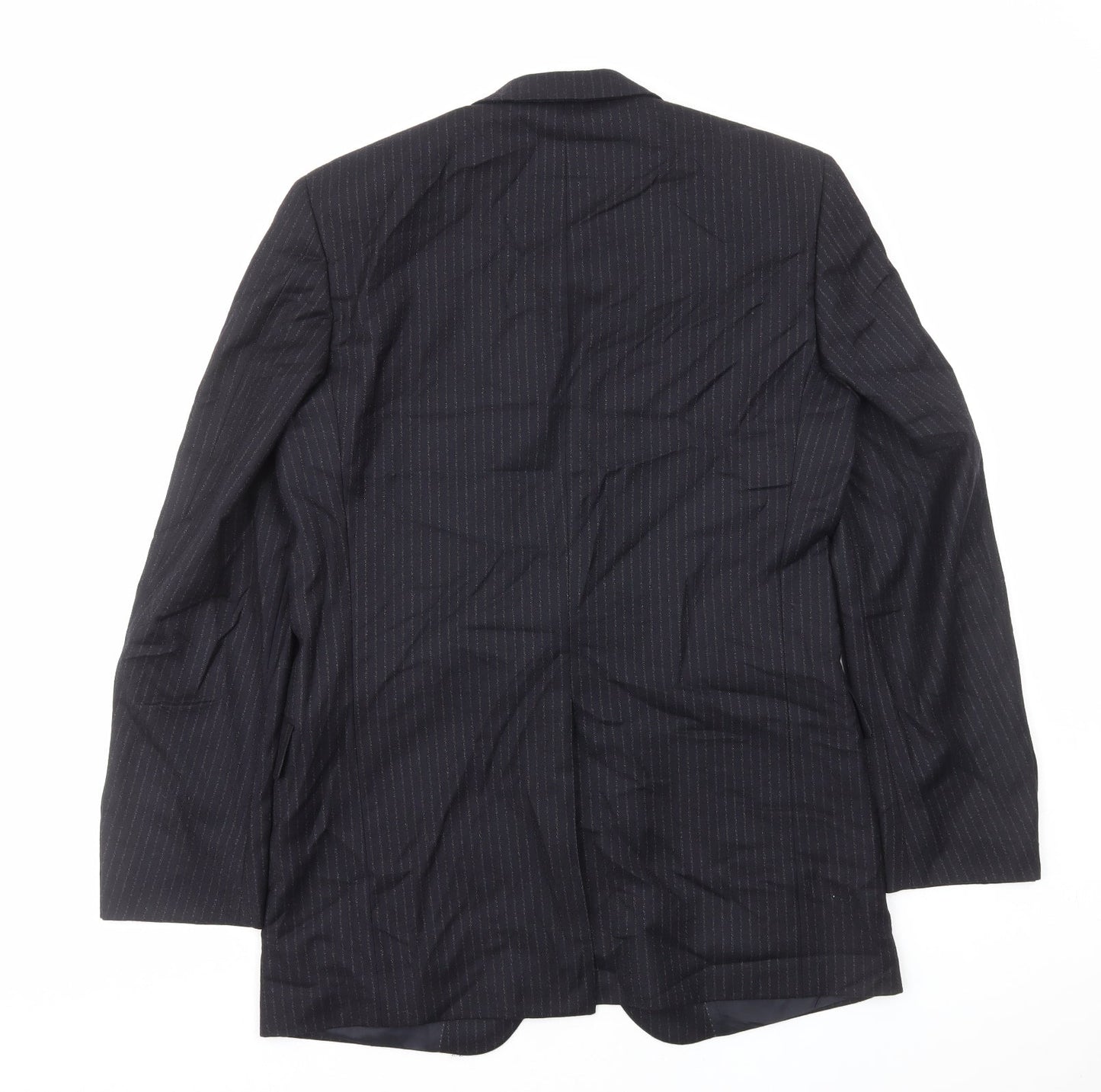Strellson Mens Black Striped Viscose Jacket Blazer Size M