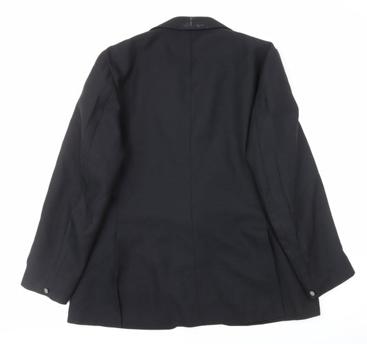 Foster Mens Black Polyester Jacket Blazer Size M
