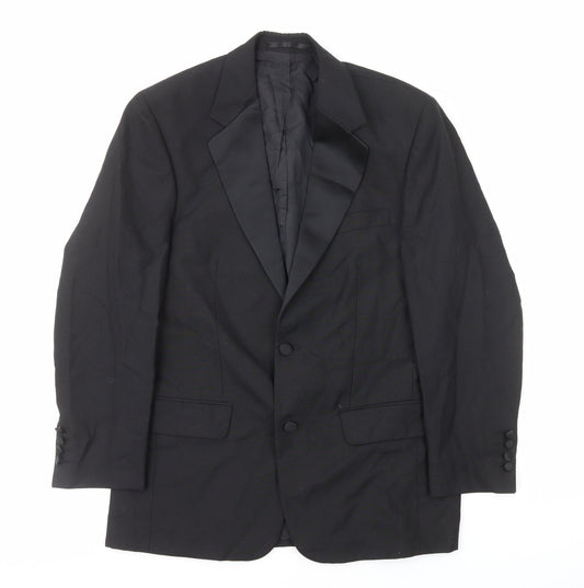 Mr Harry Mens Black Polyester Jacket Blazer Size S