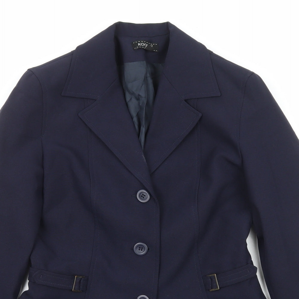 Kookai Womens Blue Polyester Jacket Suit Jacket Size 10