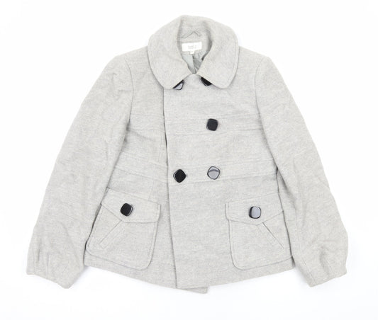 Marks and Spencer Womens Grey Jacket Size 10 Button