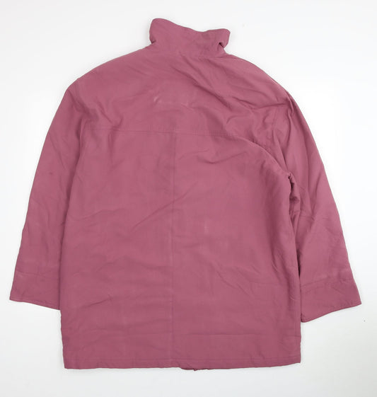 Bonmarché Womens Pink Overcoat Coat Size M Zip