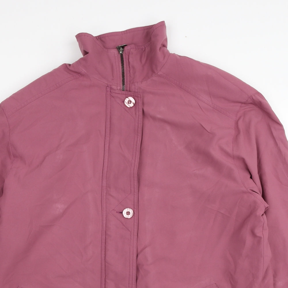 Bonmarché Womens Pink Overcoat Coat Size M Zip