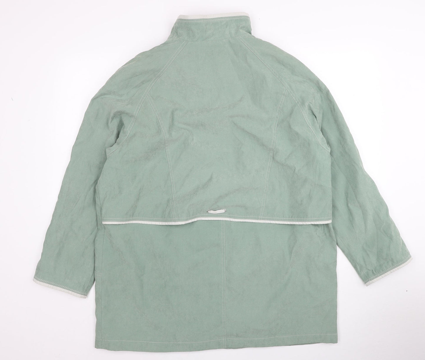 Berkertex Womens Green Overcoat Coat Size 14 Zip