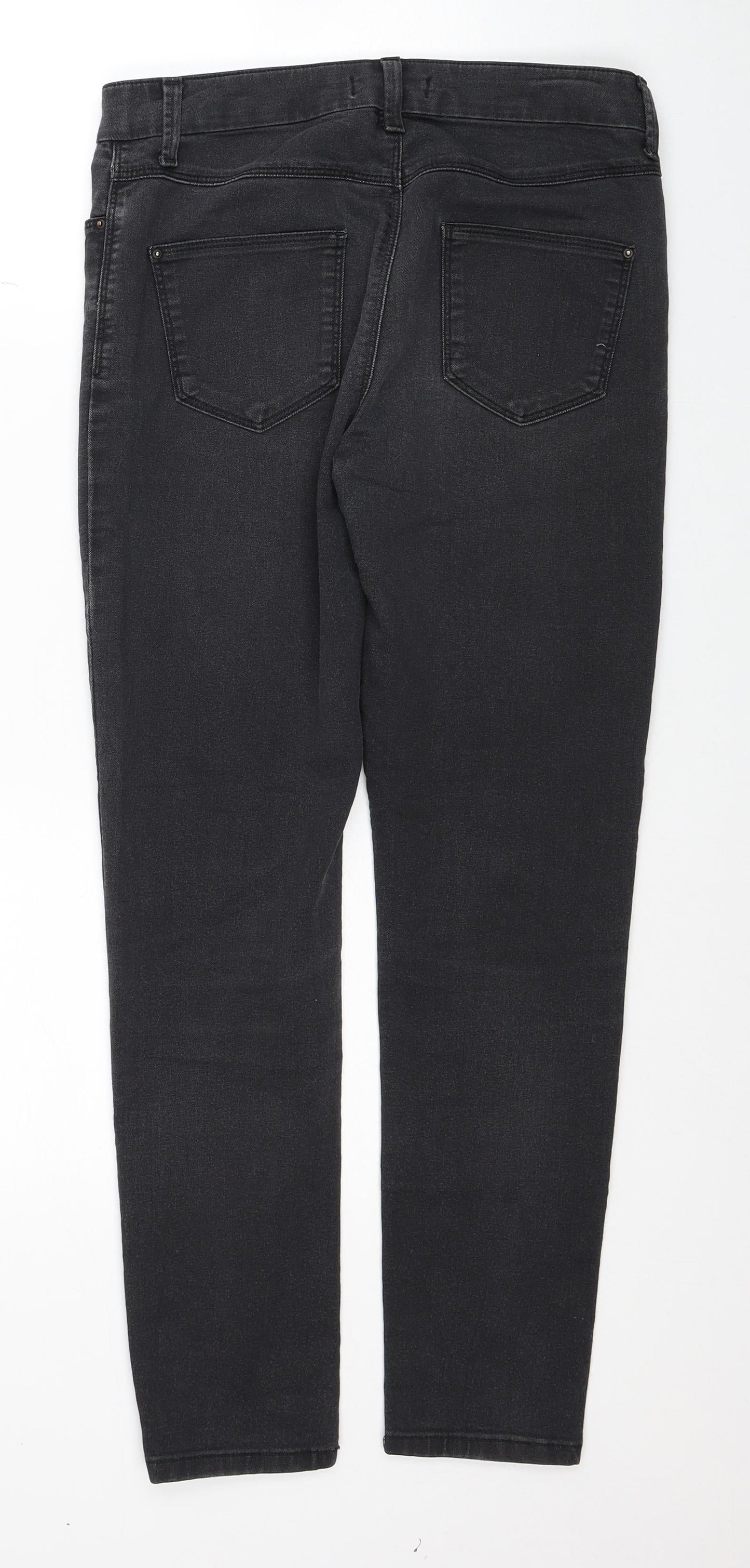 Marks and Spencer Womens Black Cotton Jegging Jeans Size 10 Regular Zip